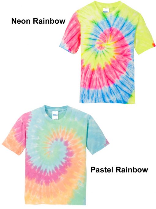tie dye t-shirt color/pattern choices