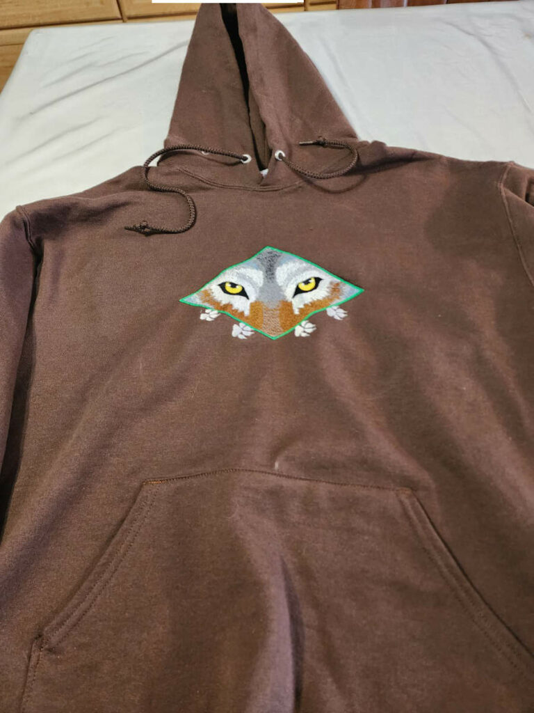 Wolf Head Hoodie Wolf Eyes On Front