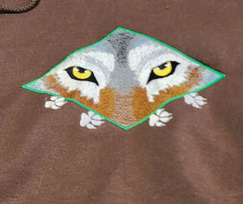 Wolf Head Hoodie Wolf Eyes On Front Cr